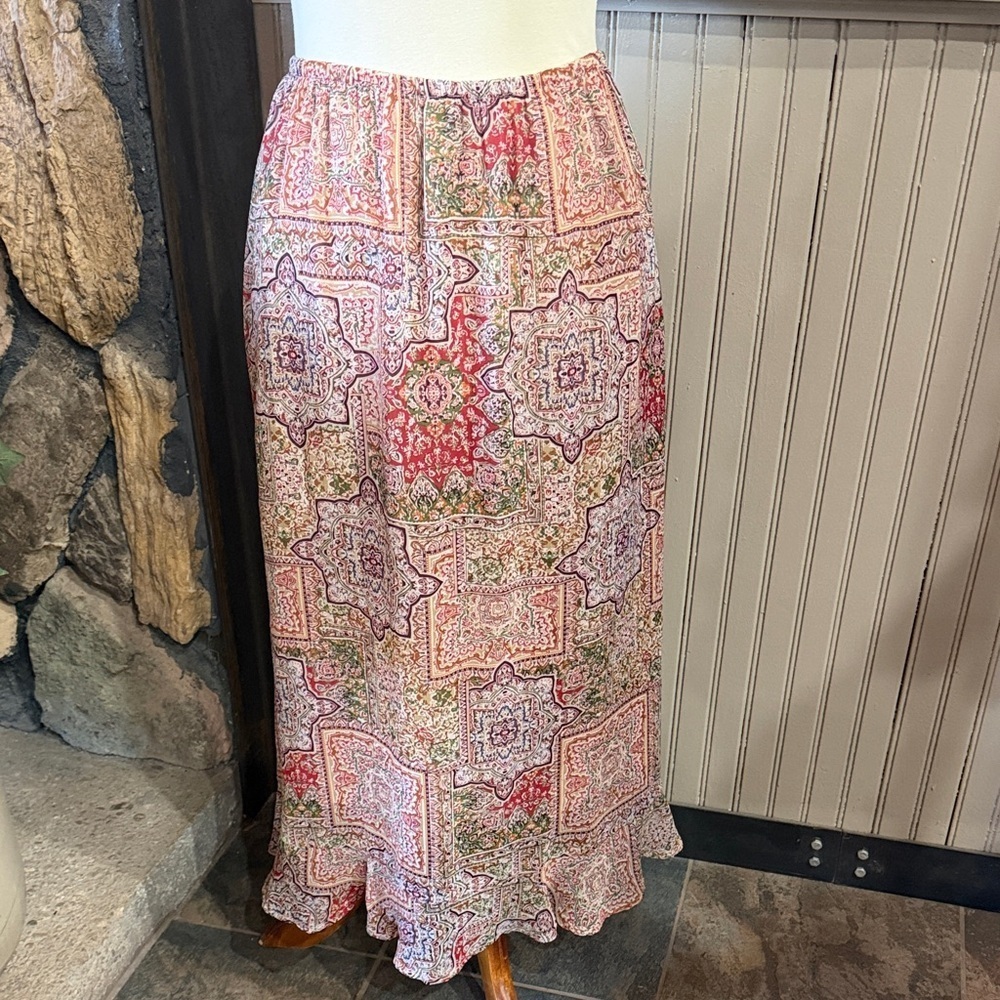 Christopher & Banks Multicolor Patchwork Maxi Skirt